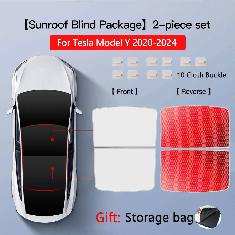 Pare-soleil pour Tesla modèle 3 toit ouvrant Highland 2025 modèle Y 2020-25 boucle en tissu de glace pare-soleil verre avant arrière lucarne accessoire