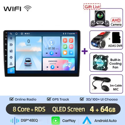 Autoradio multimédia vidéo avec navigation GPS Android16 CarPlay sans fil pour Ford New Transit 2009-2019 Focus 2005-2010