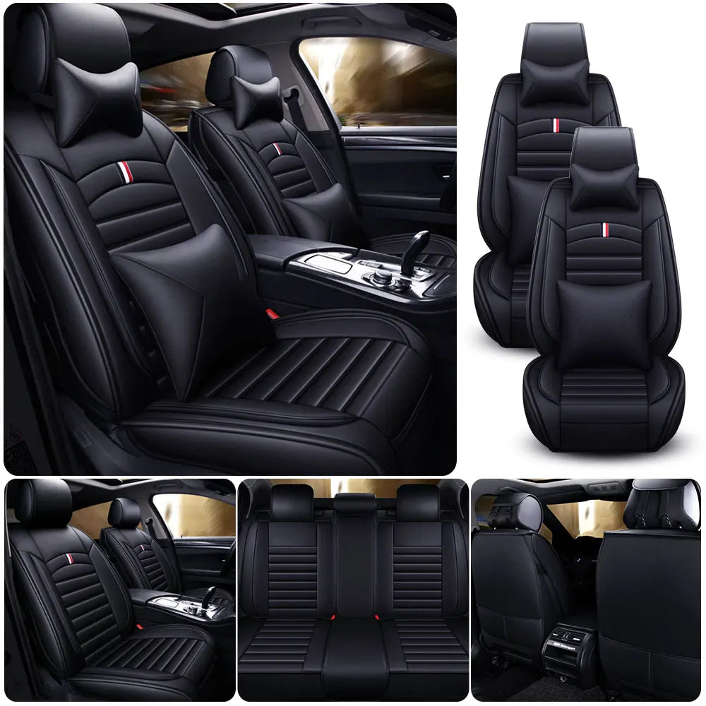 1pcs All inclusive seat cover full leather car seat cushion single seat driver and passenger seat cover all season universal pad
