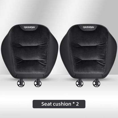 Housse de siège de voiture en flanelle, pour Nissan Qashqai J10 J11 J12, coussin de siège avant/arrière de voiture en peluche chaud d'hiver, accessoires d'intérieur automobile