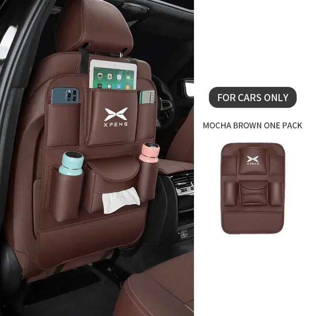 Sac de rangement arrière en cuir pour siège de voiture, anti-usure, coussin anti-rika, accessoires pour XPENG P5 P7 G3 G9 N5 F30 H93 BETA