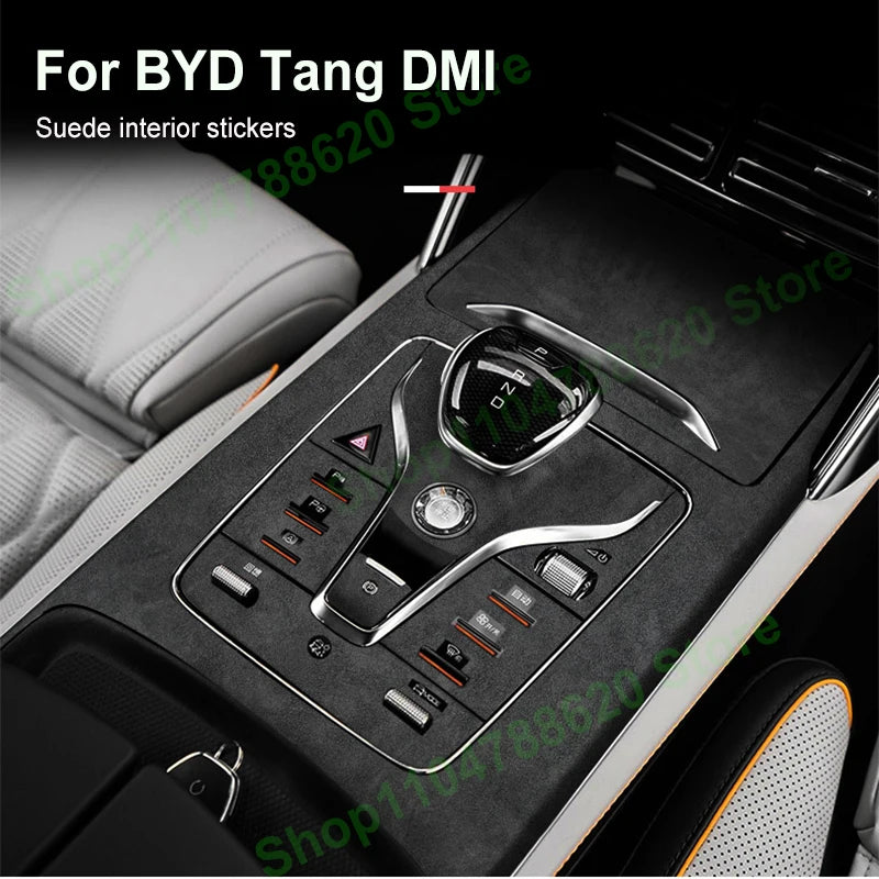 Film de protection pour BYD Tang Dmi EV 2021 – 2023, tampon Anti-coup de pied pour porte en daim, décoration du tableau de bord de commande centrale, anti-rayures
