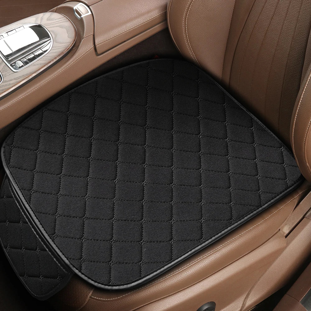 Kcimo 3 pièces coton et lin housse de siège de voiture ensemble universel housse de siège de voiture coussin protecteur de siège de voiture intérieur accessoires de voiture