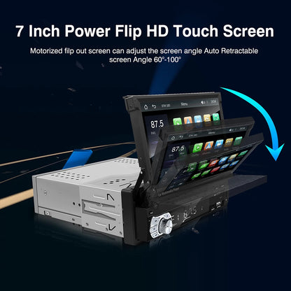 Lecteur MP5 universel Carplay Android Auto 1 Din 7 pouces manuel écran tactile rétractable automatique lecteur de voiture Radio FM lien miroir