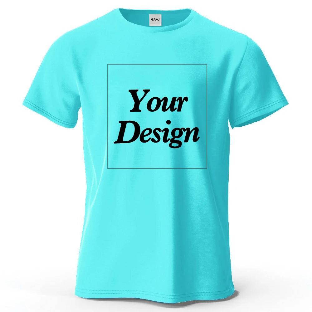 T-shirt personnalisé t-shirt personnalisé t-shirt personnalisé bricolage imprimer votre photo marque Logo texte hommes femmes 100% coton cadeau Premium