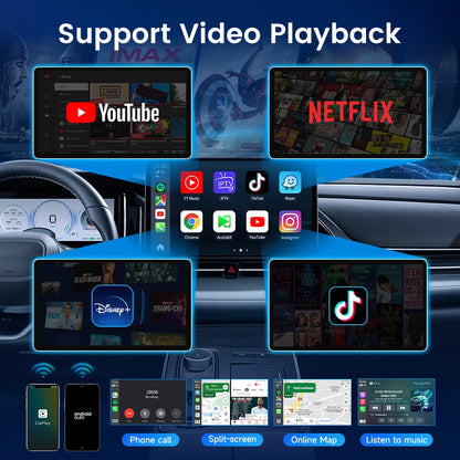 2026 Carlinkit Ai Box LED Android adaptateur Carplay sans fil Android 13 Qualcomm 6115 8 cœurs 64G Smart Tv Box pour Netflix IPTV