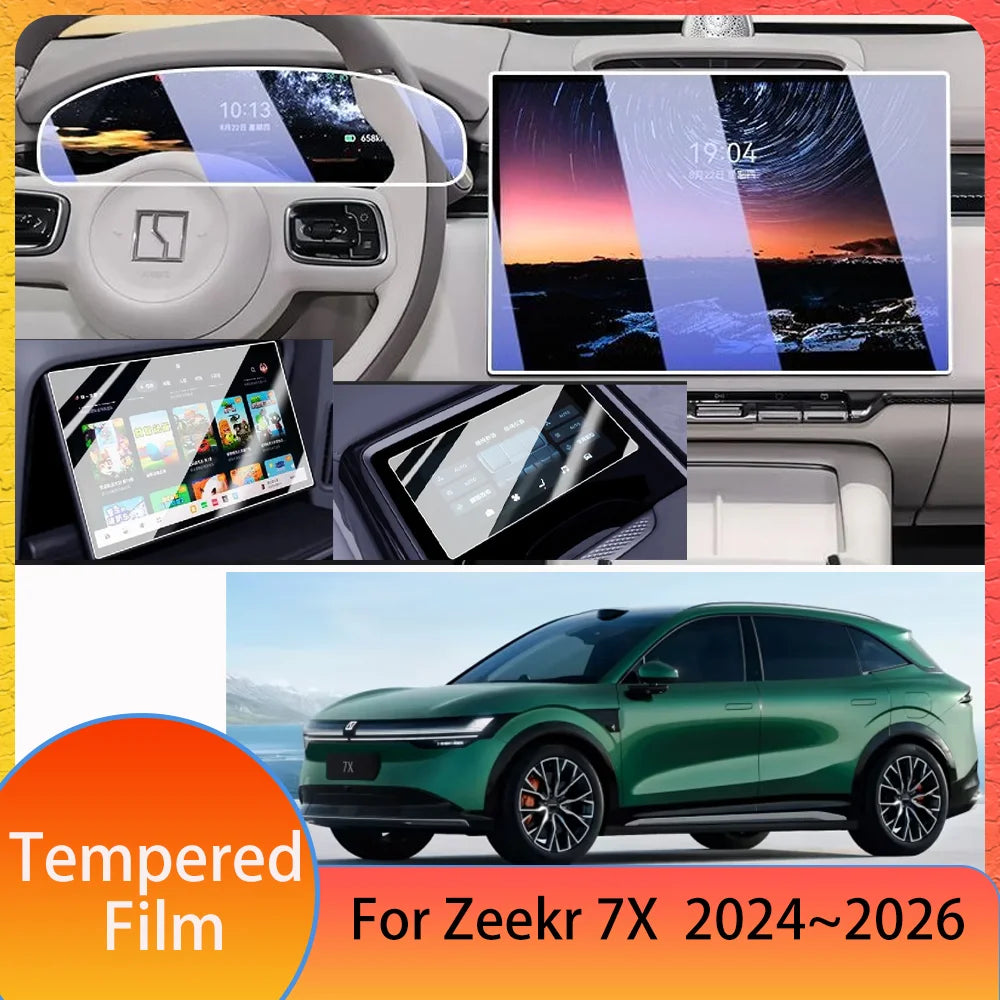 Pour Zeekr 7X 2024 2025 2026 Instrument de voiture Navigation arrière TV divertissement accoudoir protéger Film trempé accessoires intérieurs