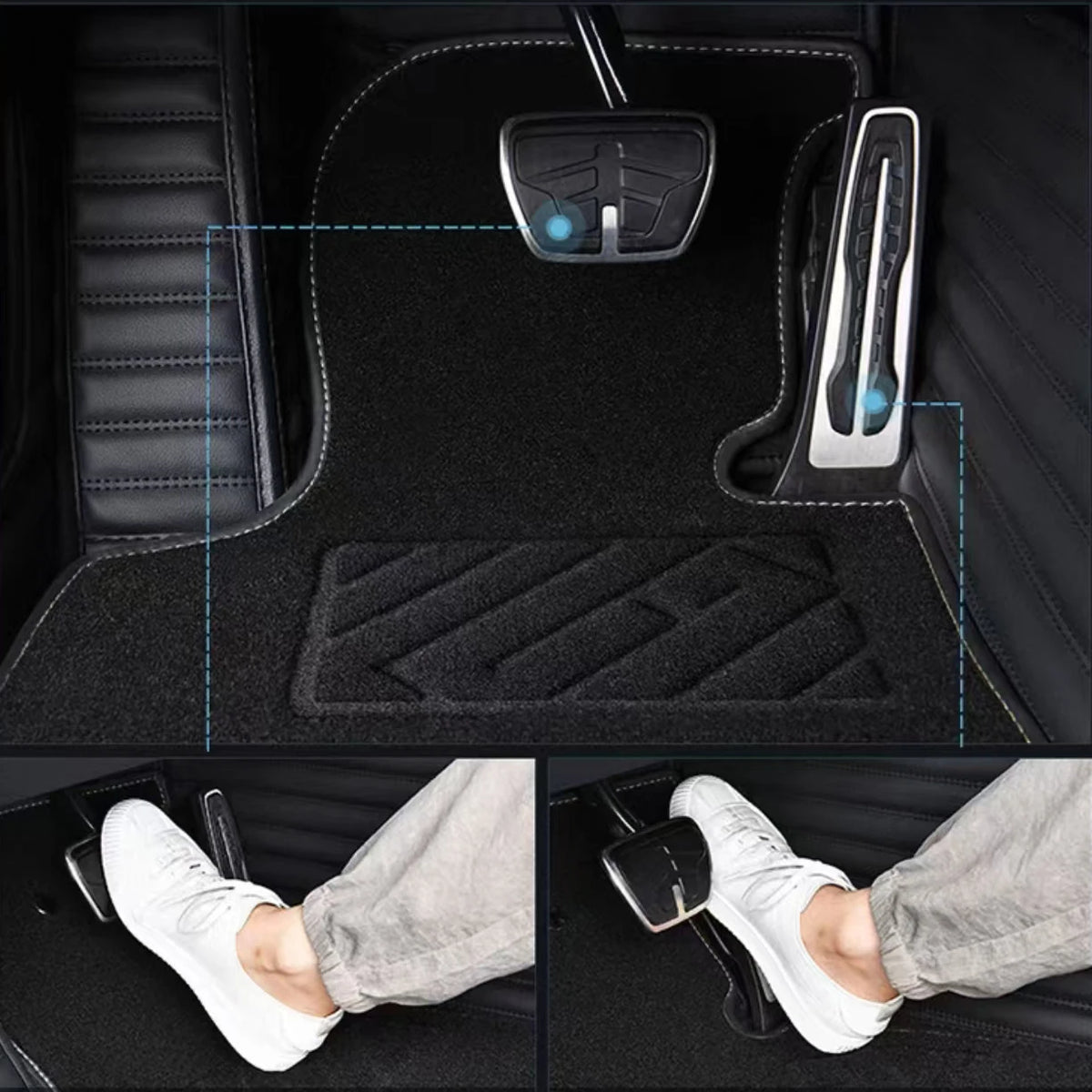 Tapis de sol de voiture personnalisé Double couche, pour Lincoln Navigator 2002 – 2024 ans, accessoires de voiture, doublures de sol