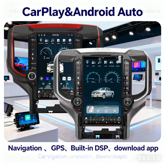 Grand écran Qled de Navigation stéréo pour Dodge Ram 2019 – 2023, lecteur vidéo multimédia Android, tête Carplay sans fil, Radio automatique