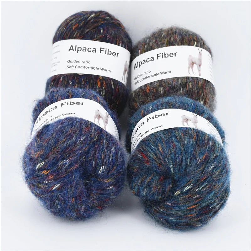 Fil épais tricoté en alpaga, 50g, aiguille colorée chaude, Crochet, écharpe tricotée à la main, fil de laine en coton Alize