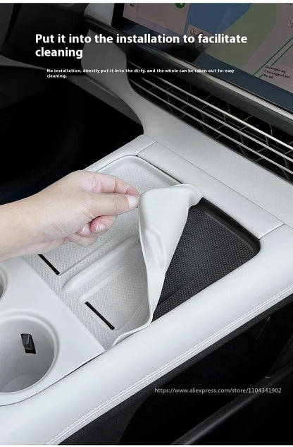 Xiaopeng-Coussin en silicone de charge sans fil, intérieur de protection, contrôle central, tasse à eau, adapté pour Xpeng G6