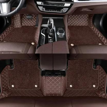 Tapis de sol de voiture Double couche 7D, pour Lifan X50 2014 2015 2016 2017 2018, imperméable, couverture complète, doublures de sol de luxe, Carpe
