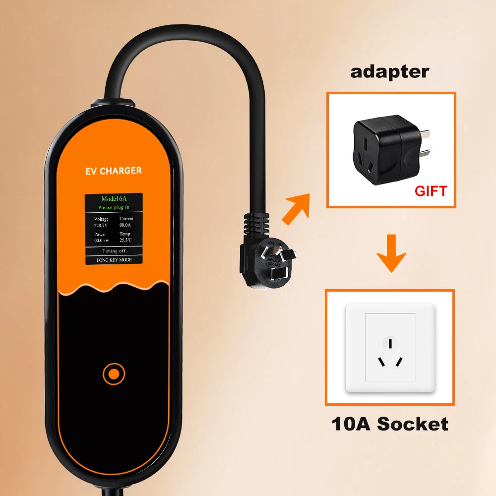 JDMEX 3.5W 16A chargeur EV Portable GBT EVSE boîte de charge contrôleur Wallbox pour voiture électrique courant de charge réglable