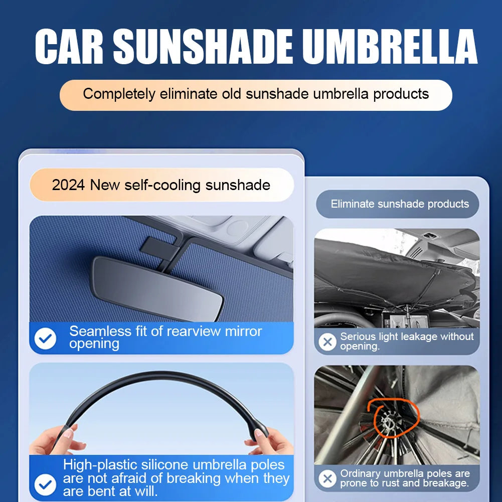 Pare-soleil de pare-brise de voiture avec rotation à 360 °, poignée pliable, pare-soleil de fenêtre avant, protection UV, accessoires de voiture, le plus récent