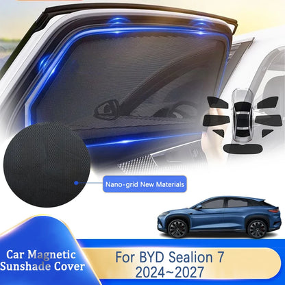 Pare-soleil de voiture pour BYD Sealion 7 Sealion 07 EV 2024 2025 2026 2027, coussin Anti-UV, rideau de fenêtre, pare-soleil, couverture d'accessoires automobiles