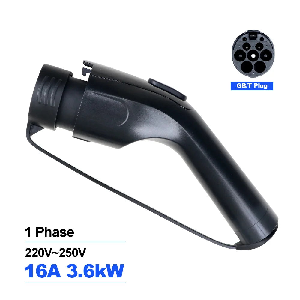 Kolanky 16A/32A GBT EV chargeur prise voiture électrique tête de pistolet de charge 3.6kw /7.2kw/11kw /22kw 1P/3P EV chargeur GBT prise mâle IP67