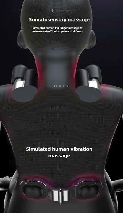 Car Electric Massage Headrest Lumbar Support Vibration Waist Lumbar Neck Pillow Backrest Cushion Car Seat Interior Accessories