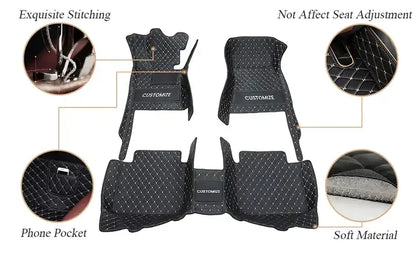 Ensemble complet de tapis de sol de voiture en cuir personnalisé, tapis de pied, accessoires automobiles, BMW F30 2013 2014 2015 2016 2017