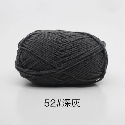 40-50 جم/المجموعة خيوط قطنية حليبية 4 طبقات (80%) للحياكة، صبغة لانا لعمل الكروشيه اليدوي، سترة قبعة دمى بسعر منخفض