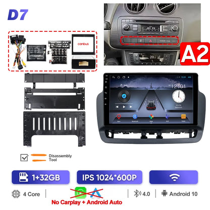 Pour Seat Ibiza 2012 2013 2014 2015 Android Auto Carplay Radio voiture lecteur vidéo multimédia GPS Navigation QLED écran tactile 4G