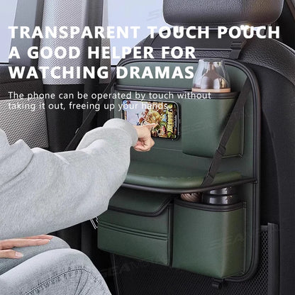 SEAMETAL – sac de rangement pour dossier de siège de voiture, grande capacité, organisateur de siège arrière multi-poches, Table à manger pliable, plateau de tablette, sac suspendu