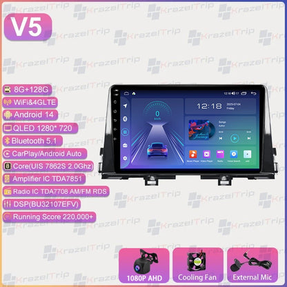 Autoradio Android 9 pouces pour KIA Morning 3 Picanto 2016 2017 2018 2019 2020 - 2023, GPS stéréo Carplay Autoradio DAB WIFI DSP RDS