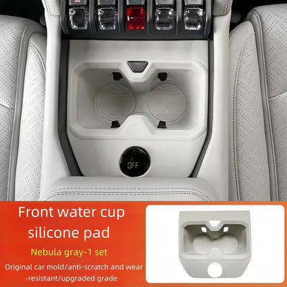 Boîte d'accoudoir de voiture modifiée en titane 3 pour BYD Leopard 3, avec tasse de Drainage avant de réfrigérateur, coussinet de protection en Silicone