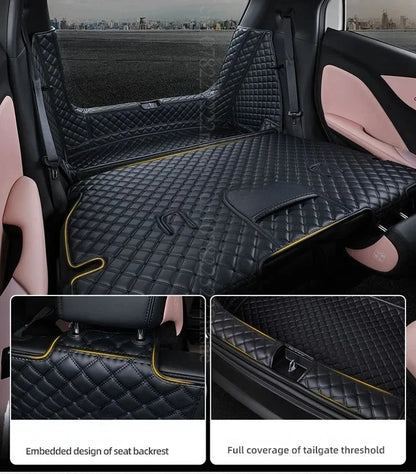 Tapis de coffre de voiture personnalisé en cuir de mouette, couverture complète, doublure de chargement, accessoires d'intérieur imperméables pour BYD Dolphin Mini /surf 2025