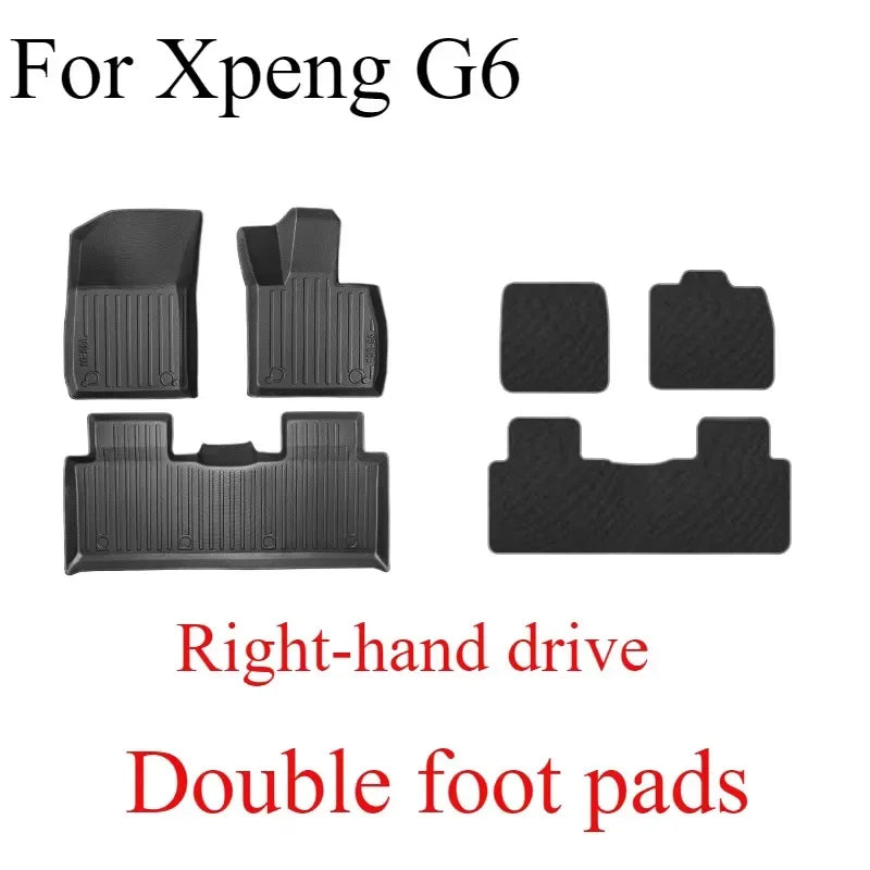 Tapis de Sol Antidérapants Imperméables pour Xpeng G6 2023 2024, Doublure de Chargement Avant et Arrière, Polymères de Coffre, Accessoires