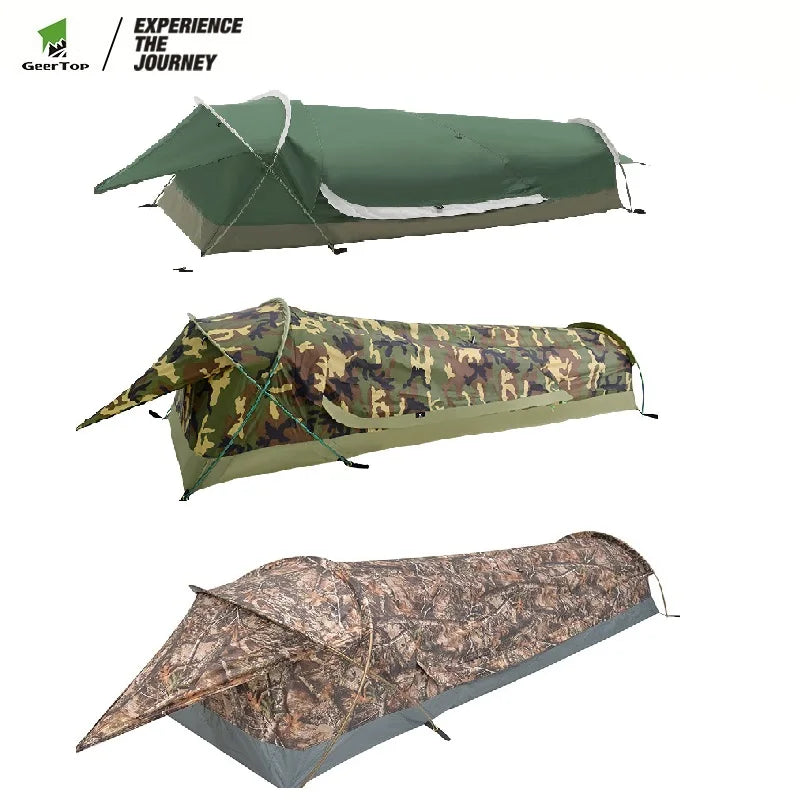 Tente extérieure pour une personne, imperméable, légère, mini tente tunnel, 3 saisons
