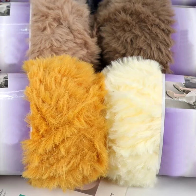 Fil de fausse fourrure 200g pour tricoter des pantoufles, des pulls chauds, des écharpes et des chapeaux faits à la main