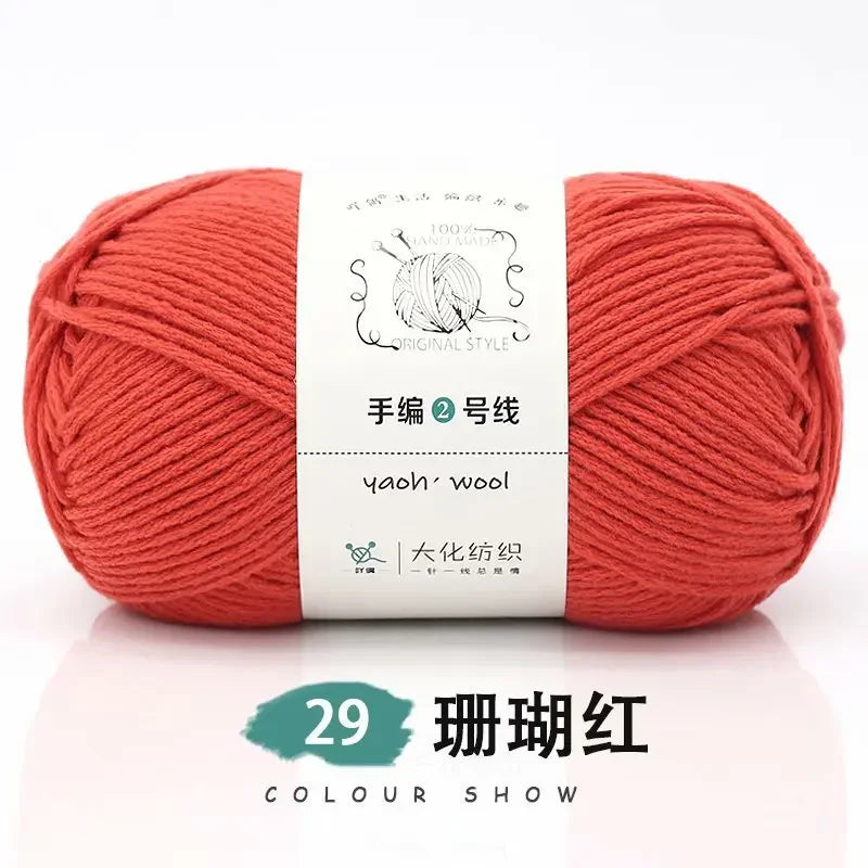 Fil de Coton Crocheté à la Main, 100g, Bricolage, Laine pour Bébé, Écharpe, Veste, Pull