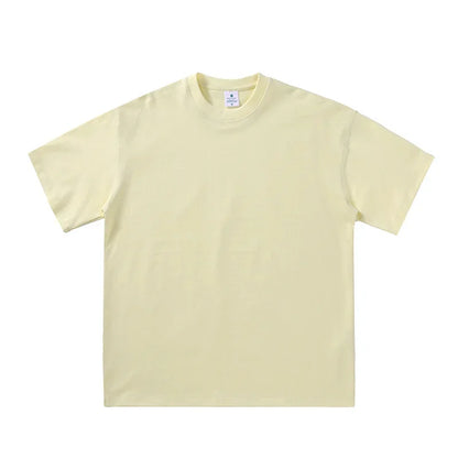 2025 été hommes et femmes T-shirt coton solide t-shirts surdimensionné à manches courtes T-shirt mode doux blanc noir T-shirt vêtements hauts