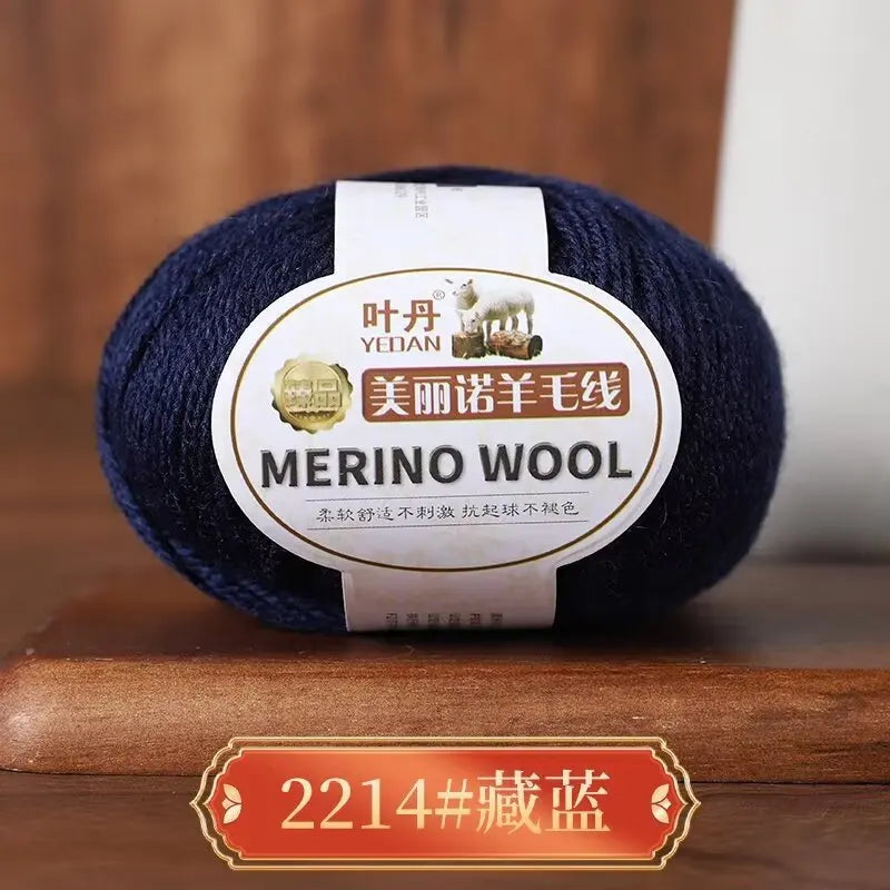 Rouleau de fil de laine mérinos doux pour bébé, 50g/rouleau, 100M, anti-boulochage, bricolage, tricot à la main, écharpe au Crochet, vêtements, chapeaux