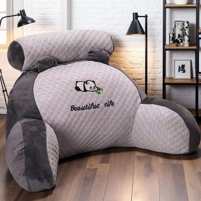 Oreiller de lecture réglable, coussin de soutien ergonomique pour le dos, pour lit/canapé/sol, Design respirant matelassé gris, 1 pièce
