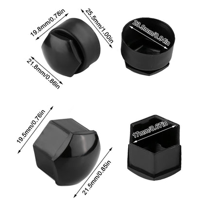 Capuchons d'écrou de roue de voiture, 17mm, 19mm, 21mm, couvercle de vis de moyeu automatique de roue de voiture, protection anti-étirement, couvercle de vol, accessoires automobiles, 20 pièces
