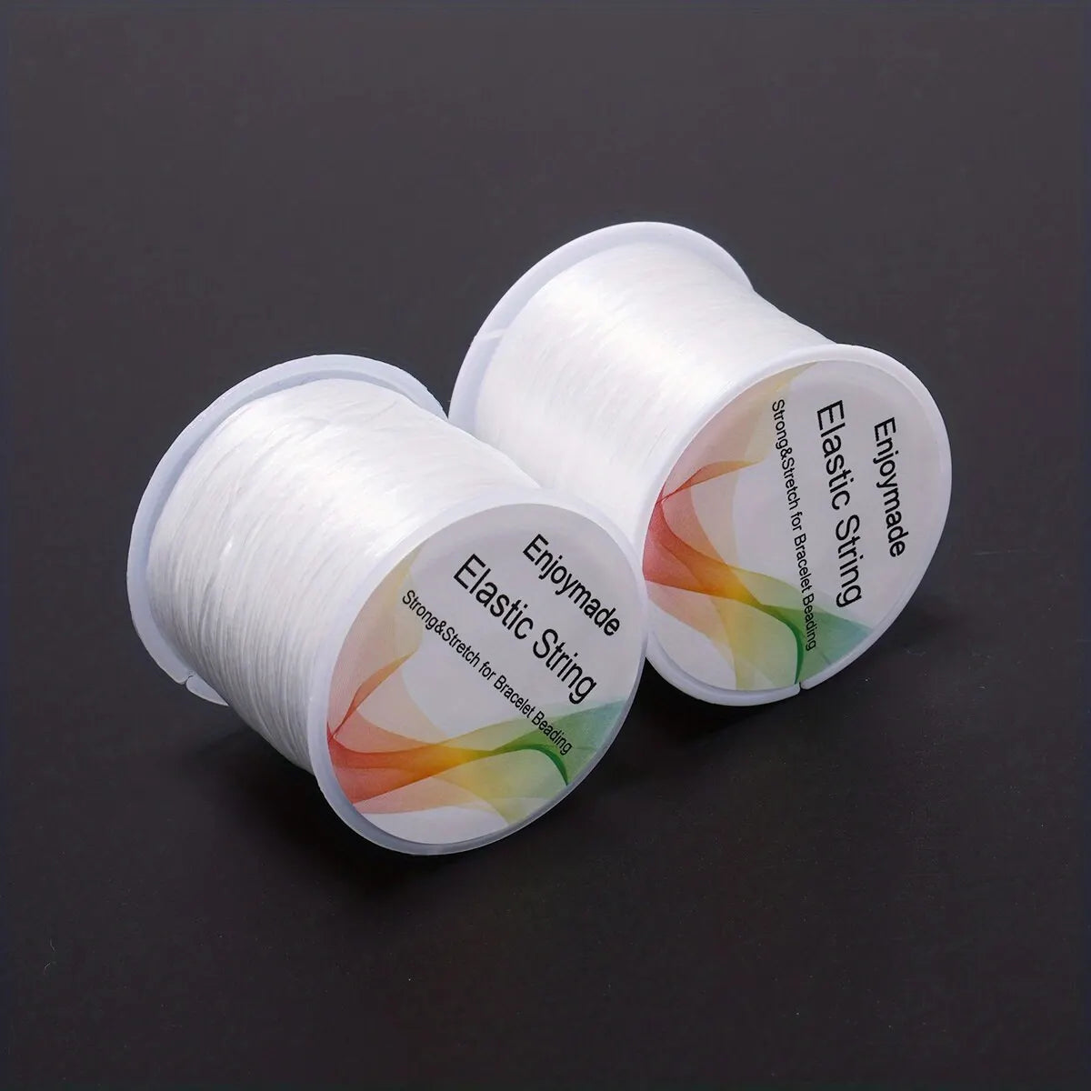 Cordon de Bracelet élastique Transparent, 2 pièces, pour la fabrication de bijoux et de colliers, pour fil à coudre