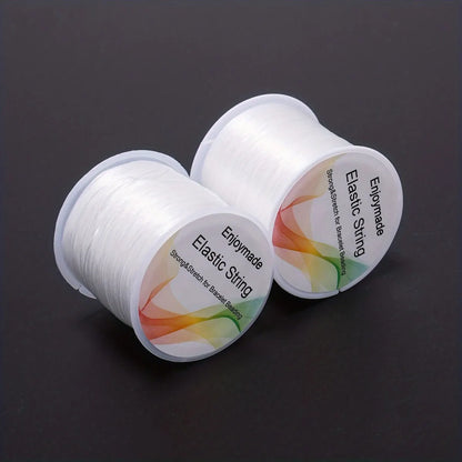 Cordon de Bracelet élastique Transparent, 2 pièces, pour la fabrication de bijoux et de colliers, pour fil à coudre