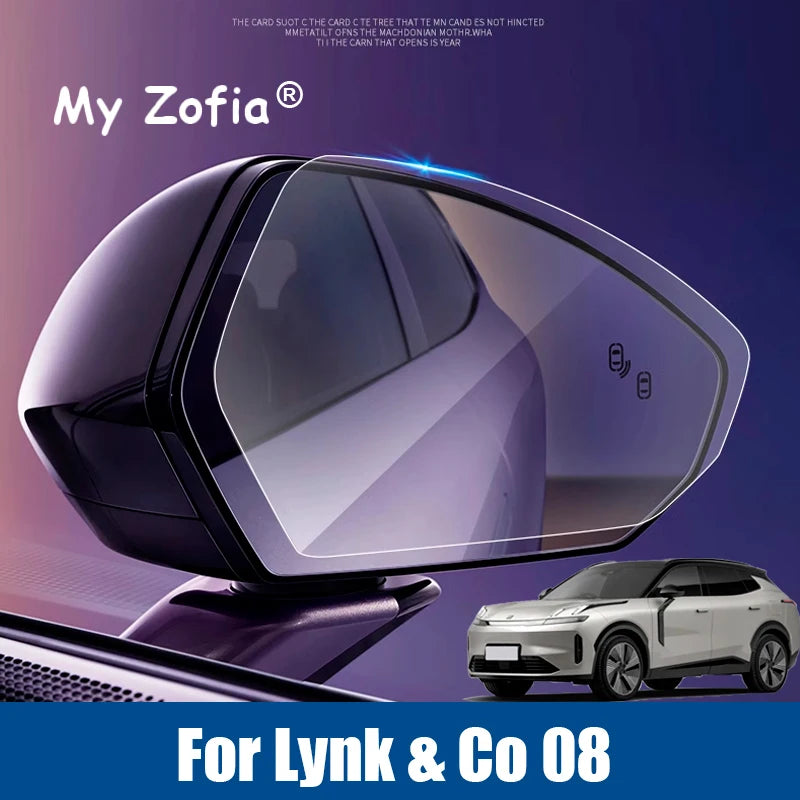 Autocollant étanche pour rétroviseur de voiture Lynk & Co 08 EMP 2024 2025, Film de protection Anti-buée et Anti-éblouissement, accessoires