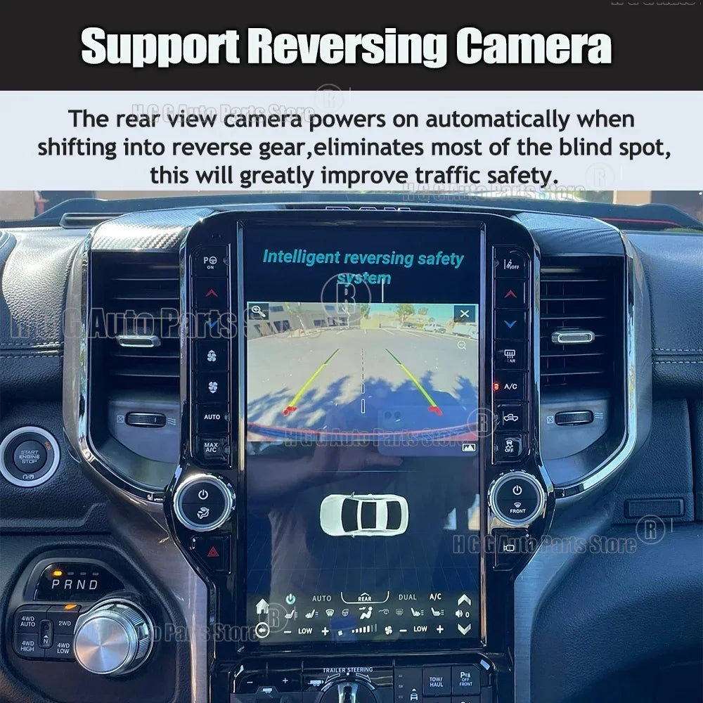 Pour Dodge Ram 2019-2024 stéréo GPS Navigation Android lecteur vidéo multimédia grand écran Qled tête Uint Auto Radio sans fil Carplay