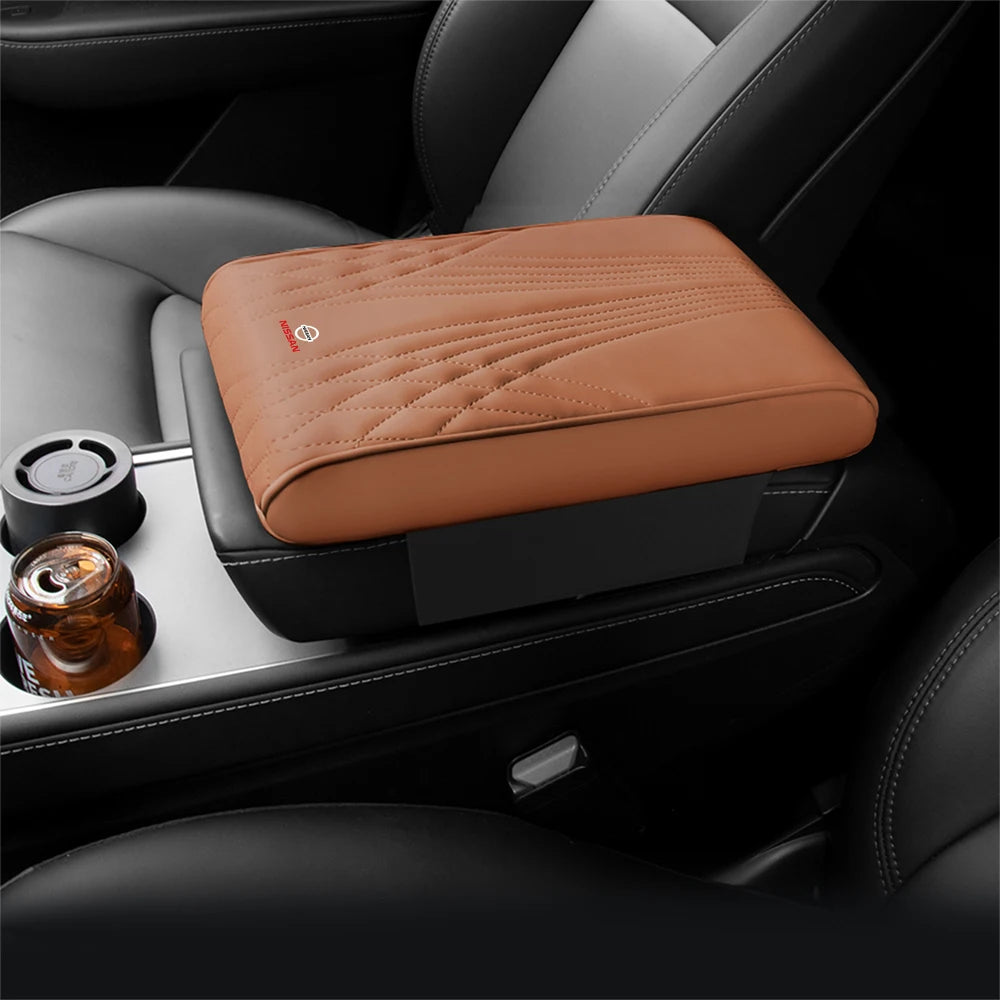 Coussin de protection pour accoudoir de voiture en cuir PU, mousse à mémoire de forme, pour console centrale, pour Nissan Nismo Qashqai, 1 pièce