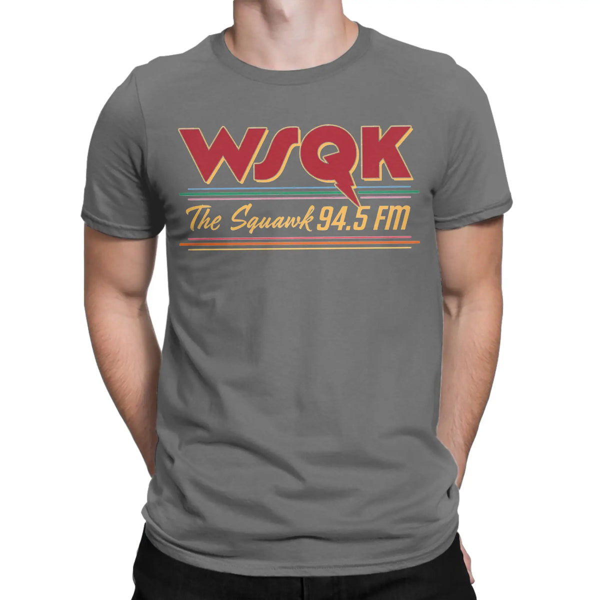 T-Shirt homme WSQK The Squawk drôle pur coton t-shirts à manches courtes Dustin Henderson T-Shirt col rond hauts cadeau d'anniversaire