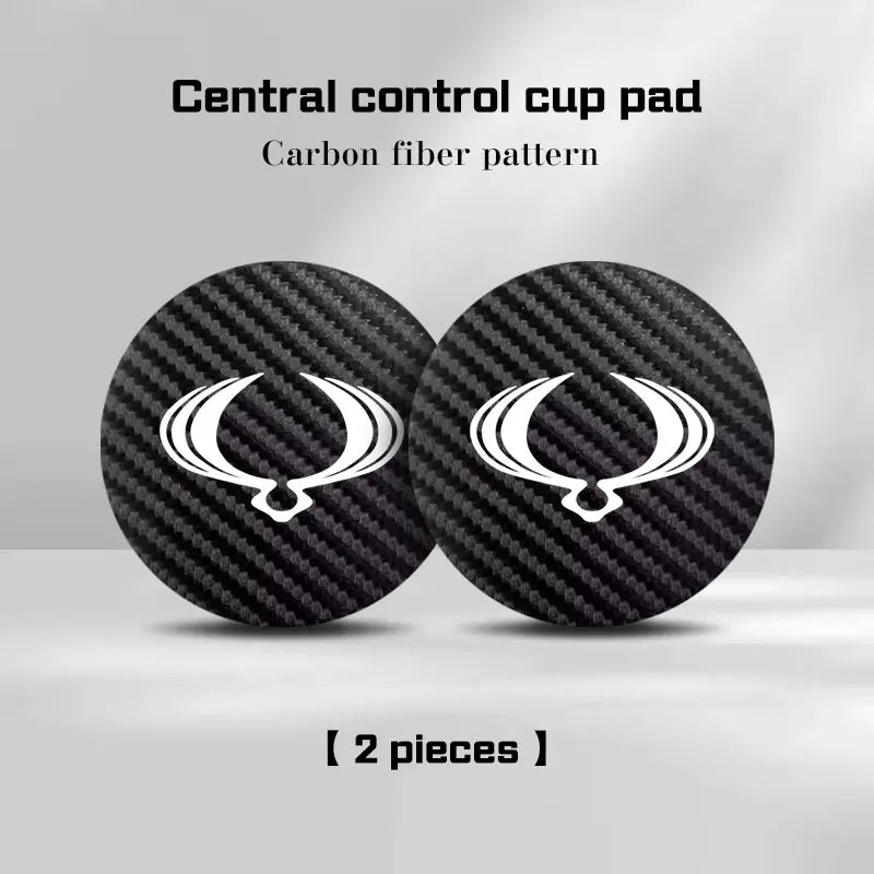 Tapis de dessous de verre d'eau de voiture en Fiber de carbone, antidérapant, accessoire intérieur pour SsangYong Kyron Tivoli Actyon Korando Rexton Torres M200