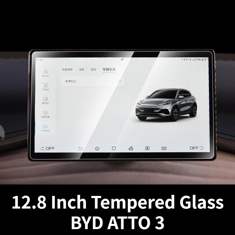 Protecteur d'écran tactile pour BYD Atto 3 Yuan Plus Seal Dolphin 2022 2023 2024, verre trempé 12.8 15.6 pouces, Protection de Navigation