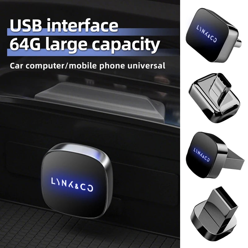 Clé USB pour voiture, 32 go/64 go, pour LYNK & CO 01 02 03 + 05 06 09 PHEV 09 MHEV