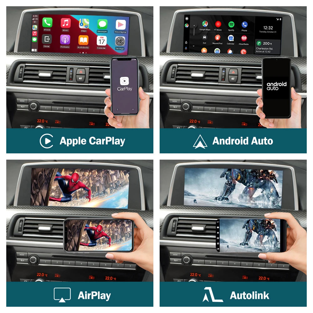 CarPlay sans fil pour BMW série 6, F06, F12, F13, G32, 2010-2020, CIC,NBT,EVO, Android Auto Mirror Link, fonction AirPlay