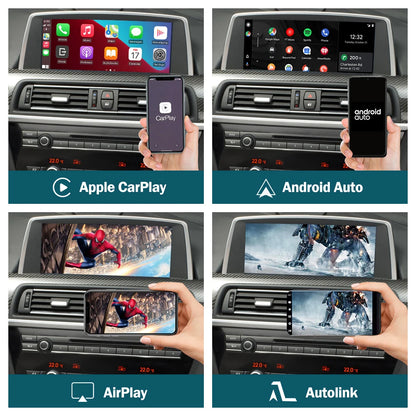 CarPlay sans fil pour BMW série 6, F06, F12, F13, G32, 2010-2020, CIC,NBT,EVO, Android Auto Mirror Link, fonction AirPlay