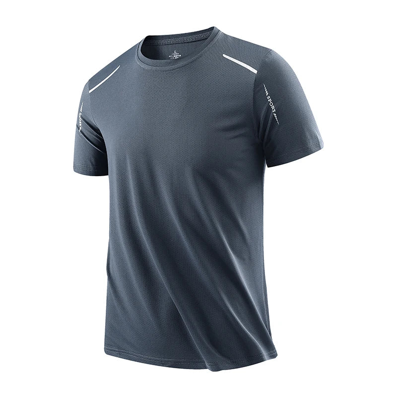CHRLCK تي شيرت رجالي سريع الجفاف قابل للتنفس للجري والمشي لمسافات طويلة وصيد الأسماك، تي شيرت ناعم ومطاطي للرياضات الخارجية بأكمام قصيرة صيفًا