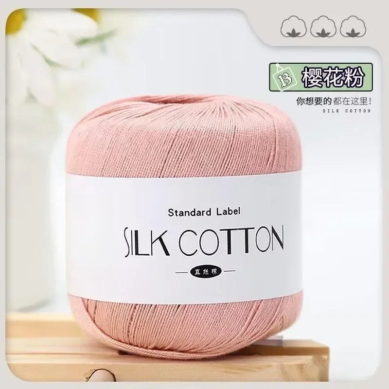Fil à tricoter chaud et doux pour bébé, 50 g/pièce, dentelle de soie, coton, lait, Crochet, tricoté à la main, fournitures pour tricot à la main, point de croix