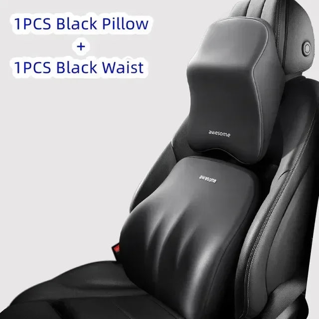 Nouvel appui-tête de voiture avec support lombaire, coussin en mousse à mémoire de forme pour le cou et protection des épaules pour un confort amélioré